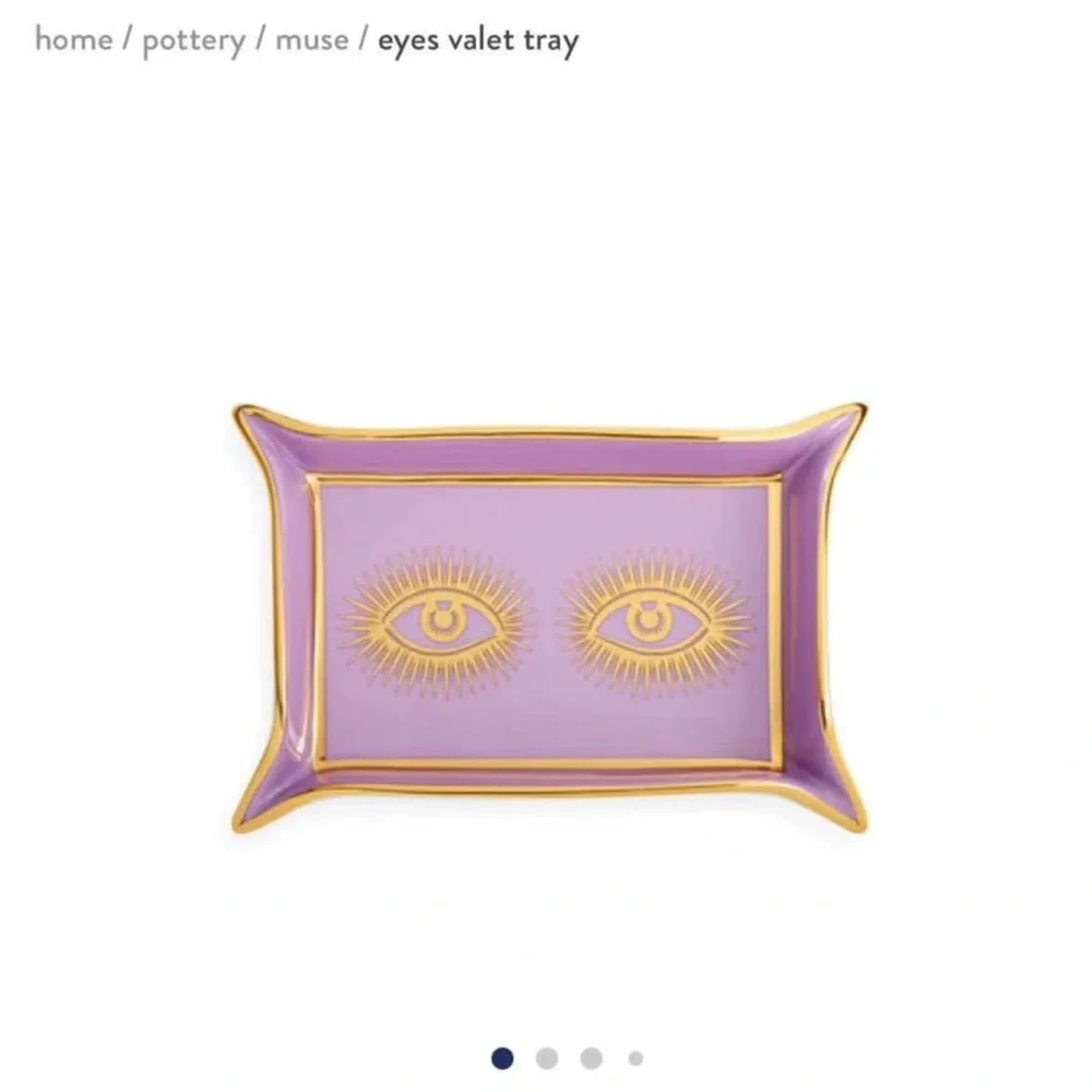 Jonathan Adler Purple and Gold Eye Tray